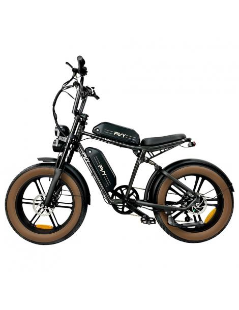 PVY X20 Mountain Electric Bike motore 1000W doppia batteria 48V 30Ah copertone 20*4.0'' 50km/h 200km 100N.M - Nero Acquista Ora