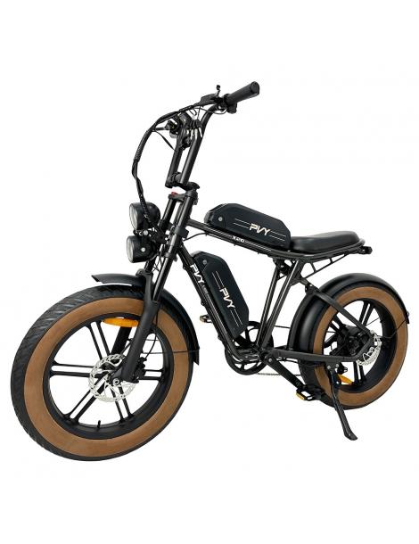 PVY X20 Mountain Electric Bike motore 1000W doppia batteria 48V 30Ah copertone 20*4.0'' 50km/h 200km 100N.M - Nero Acquista Ora