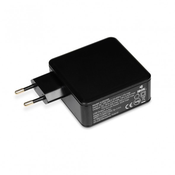 iBox IUZ65WA adattatore e invertitore Auto 65 W Nero Promozione temporanea