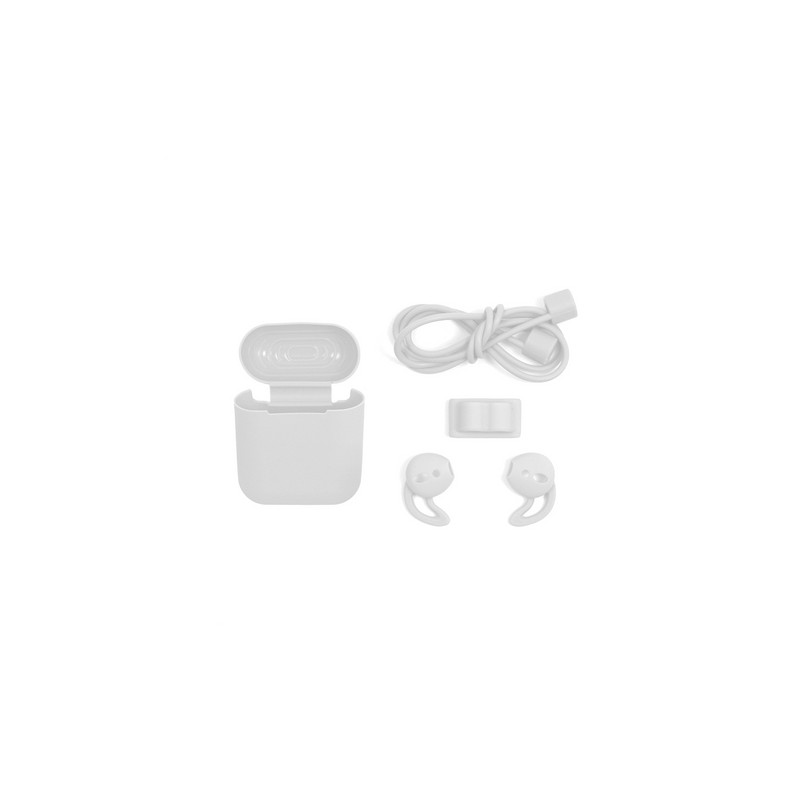 TUNIT Cover AirPods Apple 1a e 2a Generazione in Silicone - White Vendita Economica
