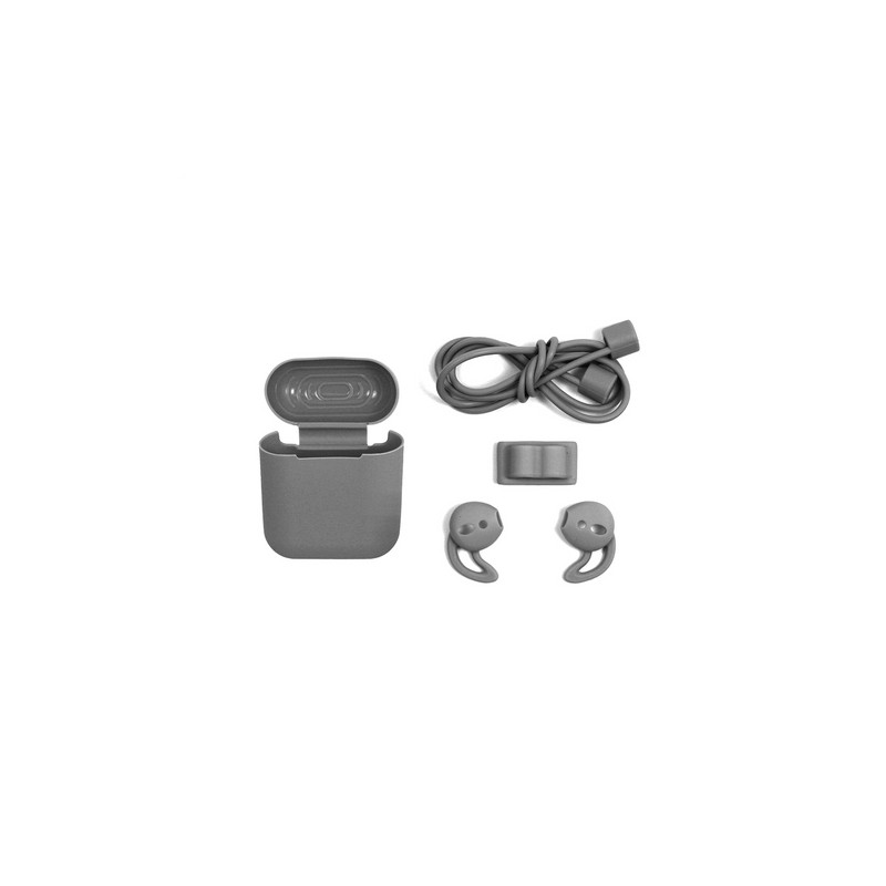 TUNIT Cover AirPods Apple 1a e 2a Generazione in Silicone - Grey Saldi Di Fabbrica