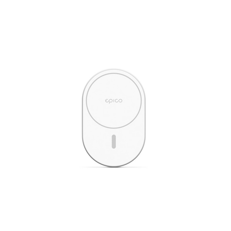 EPICO EPICO ELLIPSE MAGNETIC CAR CHARGER 15W/10W/7 5W + 18W USB-A CHARGER - white