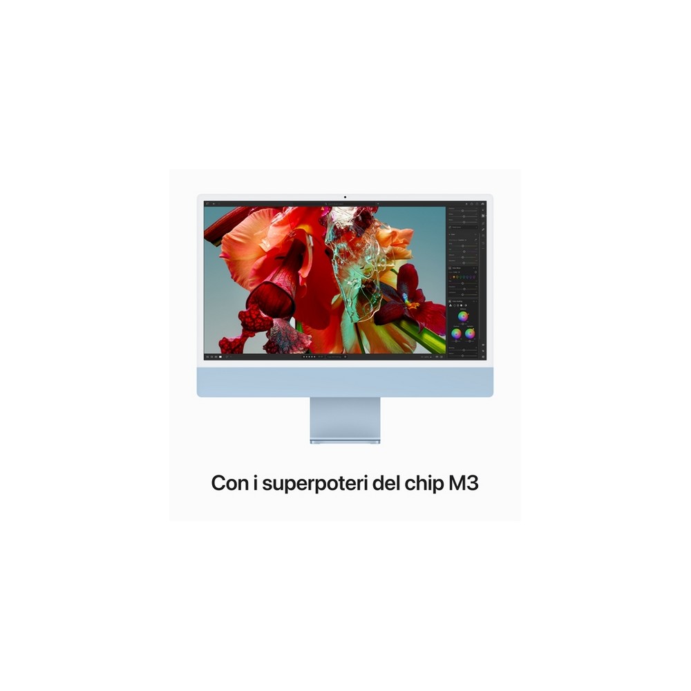 APPLE iMac 24" 256GB SSD - Apple M3 chip con 8-core CPU e 8-core GPU - Blu Smaltimento dello stoccaggio