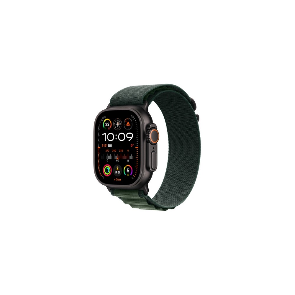 APPLE Apple Watch Ultra 2 GPS + Cellular 49mm Black Titanium Case with Dark Green Alpine Loop - Small Offerta settimanale