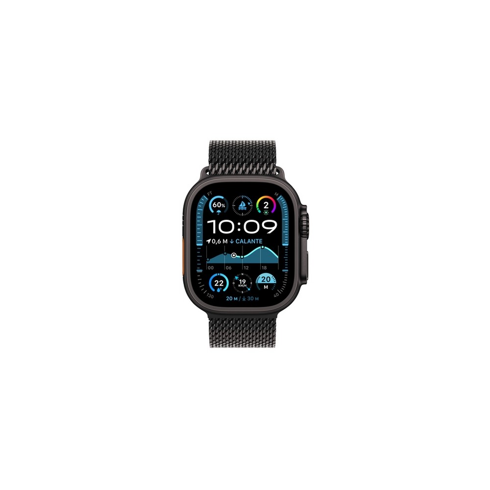 APPLE Apple Watch Ultra 2 GPS + Cellular 49mm Black Titanium Case with Black Titanium Milanese Loop - L Fino al 50% di sconto