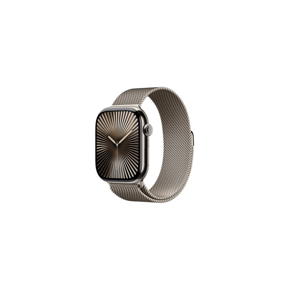APPLE Apple Watch Series 10 GPS + Cellular 46mm Natural Titanium Case with Natural Milanese Loop - S/M Fino al 60% di sconto