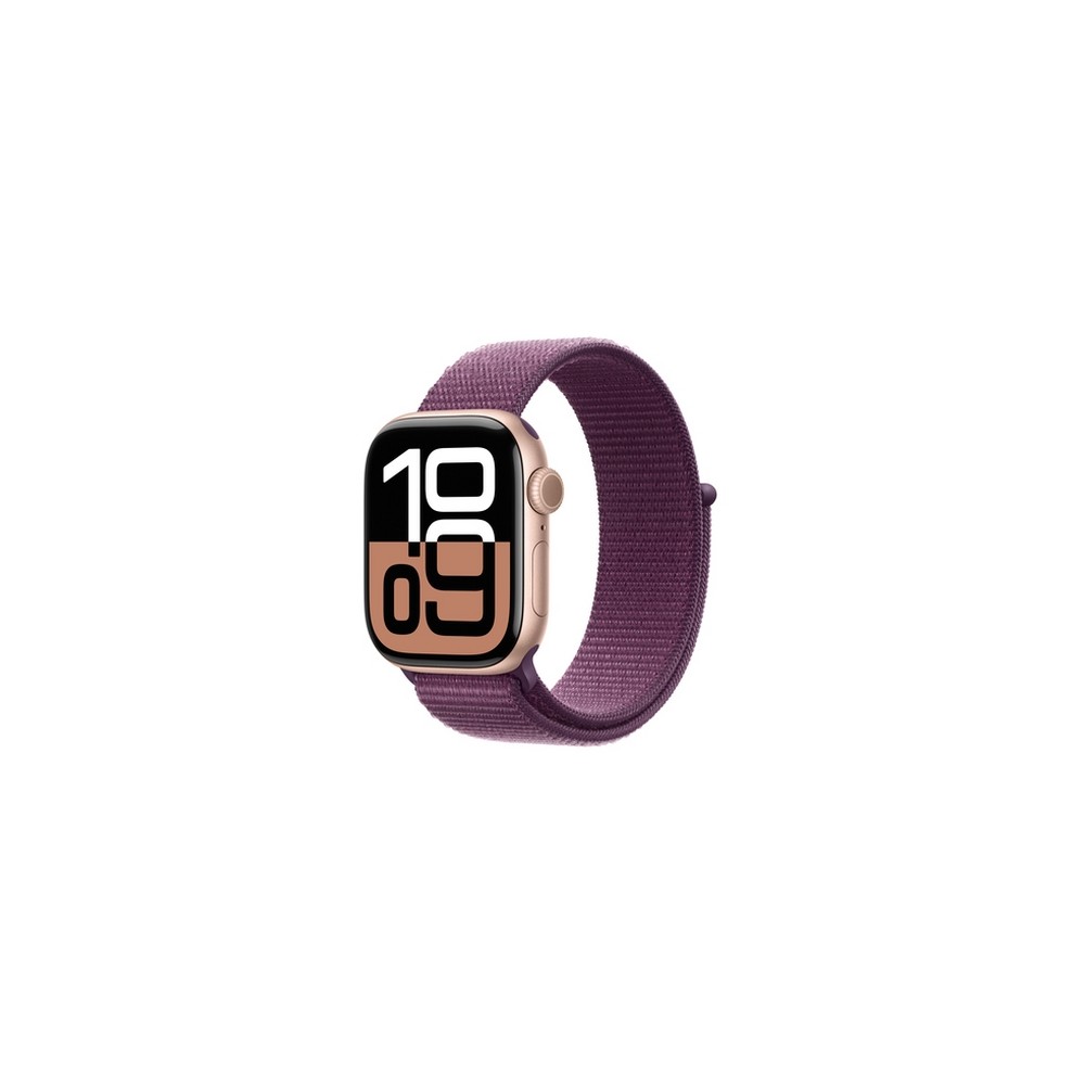 APPLE Apple Watch Series 10 GPS 42mm Rose Gold Aluminium Case with Plum Sport Loop Trasporto libero internazionale