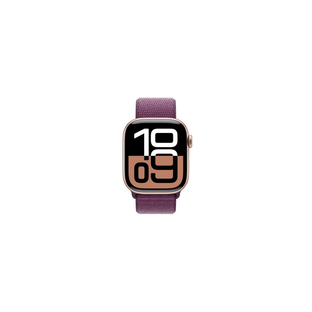 APPLE Apple Watch Series 10 GPS 42mm Rose Gold Aluminium Case with Plum Sport Loop Trasporto libero internazionale