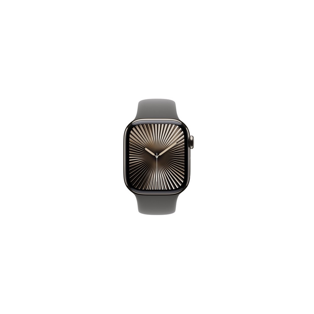 APPLE Apple Watch Series 10 GPS + Cellular 42mm Natural Titanium Case with Stone Grey Sport Band - S/M Soddisfazione Garantita