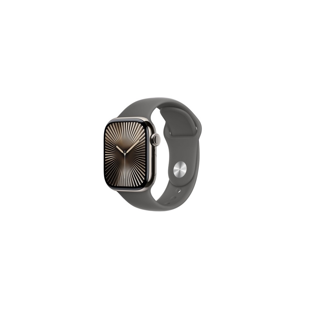 APPLE Apple Watch Series 10 GPS + Cellular 42mm Natural Titanium Case with Stone Grey Sport Band - M/L Qualità Garantita