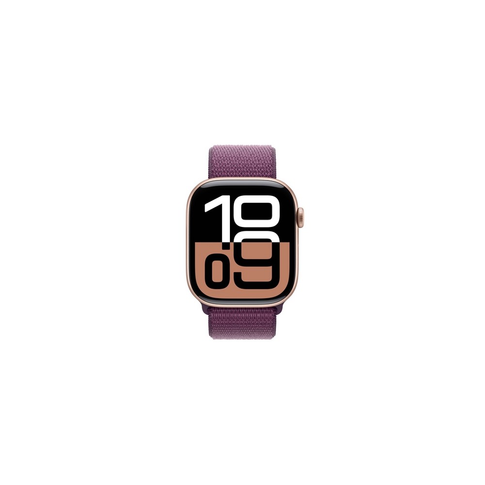 APPLE Apple Watch Series 10 GPS + Cellular 46mm Rose Gold Aluminium Case with Plum Sport Loop Presa