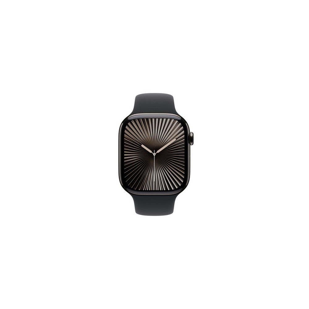 APPLE Apple Watch Series 10 GPS + Cellular 46mm Slate Titanium Case with Black Sport Band - S/M Online