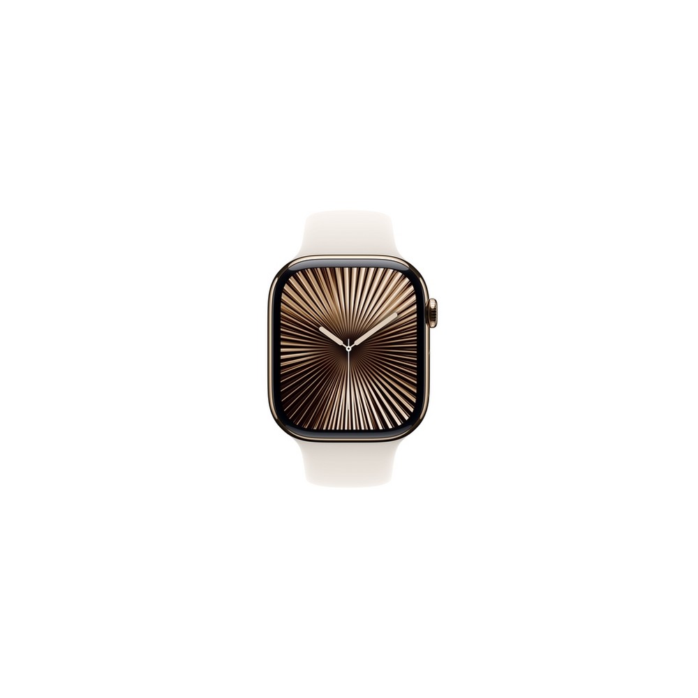 APPLE Apple Watch Series 10 GPS + Cellular 46mm Gold Titanium Case with Starlight Sport Band - M/L Offerte