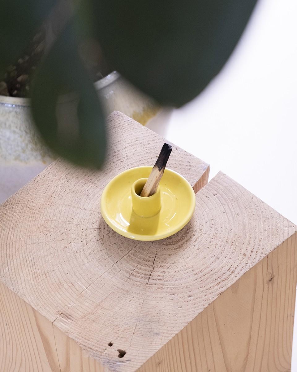 Wood'd PALO SANTO PLATE YELLOW Outlet