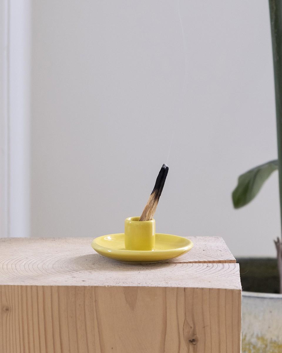 Wood'd PALO SANTO PLATE YELLOW Outlet