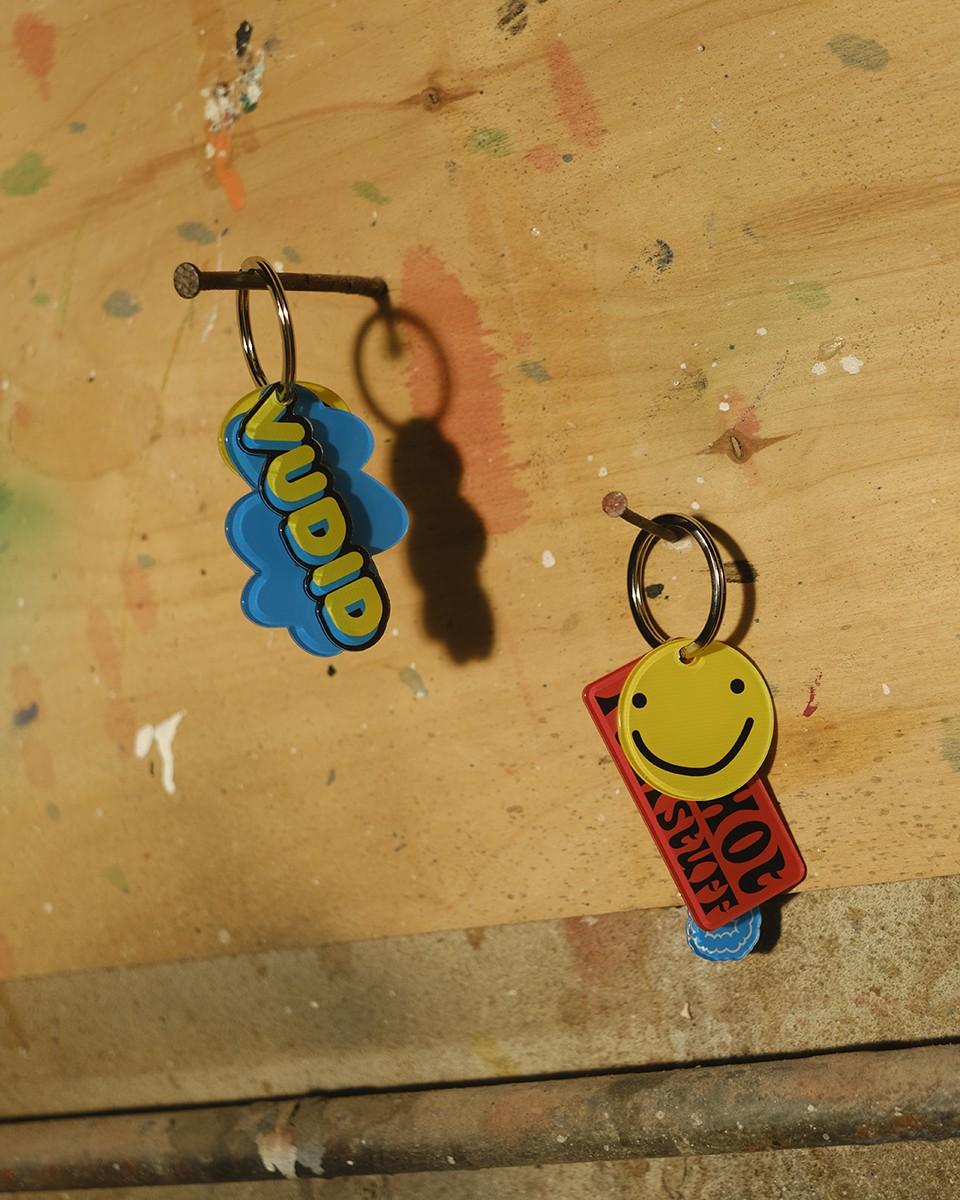 Wood'd Crazy Smile Keychain Nuovo