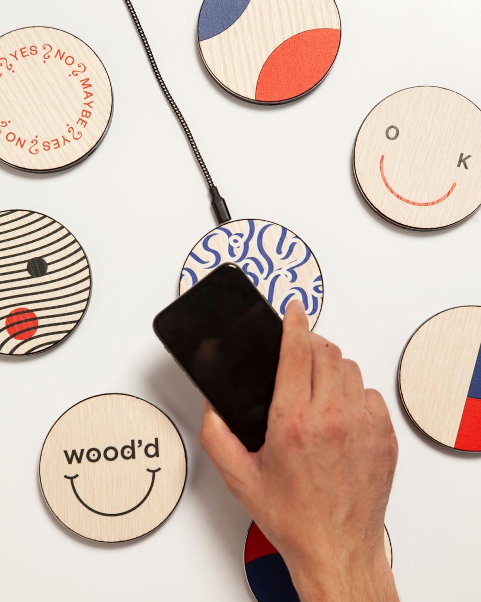 Wood'd Charger Happy Sad Saldi